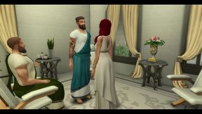 the blissful simmers_sims in rome bath house sex day