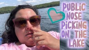 Snotty Goddess Malory's Naughty Lake Day – Public Nose-Picking Under the Sun in her Pink Barbie Swimsuit, Glitter Makeup