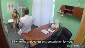 Fake Hospital - Stunning Brunette Enters Office Asking for Medication & Ends up Fucking the Horny Doctor
