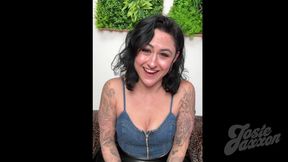 Double Blowjob Behind the Dumpster with Facial + Cum Kiss