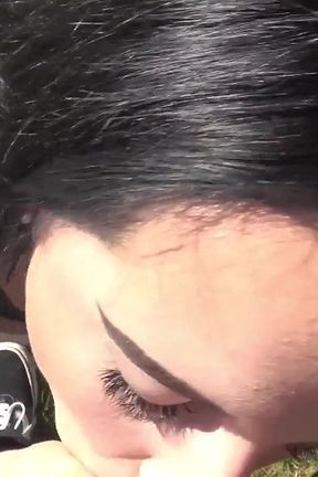 Lacy's First Outdoor Blowjob!