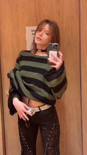 Grunge sweater, black pants, black boots
