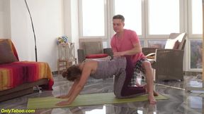 Mature Redhead Enjoys Intense Session with Yoga Instructor