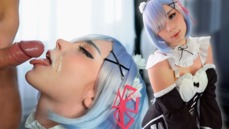 Sexy Maid Rem Sucks and Hard Fucks First Time with Subaru to Cum in Mouth - Cosplay re:Zero