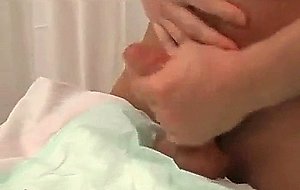 Dr. gives patient a anal exam with his tongue