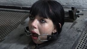Zoe with ring gag in the pillory cage - wmv 1080p