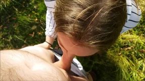 Love Being Fucked Outside And Gargling Cum