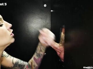 We had Rocky Emerson over at our gloryhole gap studio this week and she did an OUTSTANDING 10 cumshots, drained and swallowed one after the other!