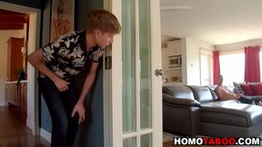 Caught Peeping at Stepbrother's Big Cock in Taboo Family Fun