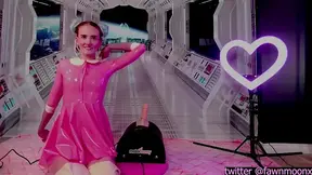 Remote Control Motorbunny Pink Latex Dress & Nude Vibrator Private w Daddy lots of Cumming & Moaning