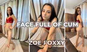 Skinny Brunette Quick Fuck With Face Full Of Cum - Pov Quickie Facial - Zoe Foxxy