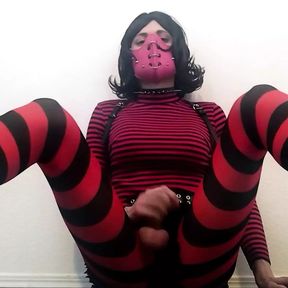 Sissy Red-Stripped E-Girl Edges