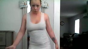 Blonde with Dreadlocks Dances for Camera