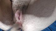 Transmasc with a hot TDick and noisy pussy try to stay quiet as he fucks himself with a dildo!