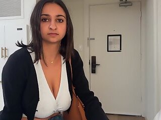 Big titty coworker says NO to CONDOM during business trip hookup - Hailey Rose