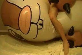 Twink Humps and Cums on Giant Inflatable Sex Toy