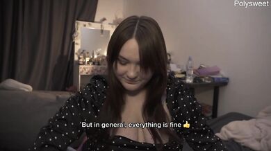BBW Russian mistress pegs curvy guy on train at night