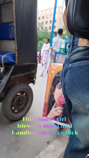 Desi Indian teen gives a blowjob