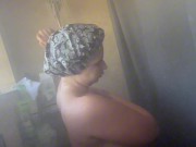 Taking a shower