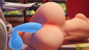Echo’s Huge dick fucks Mercy raw anal rough cartoons