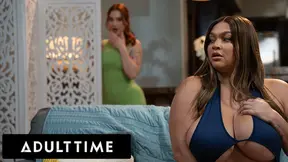 ADULT TIME - Ashlyn Peaks Caught Masturbating By PAWG Roomie Siri Dahl And Scissor On The Couch!