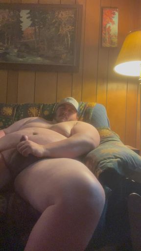 Massive Handsome Muscle Chub Nudist Posing &amp; Playing With His Pole