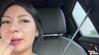 Latina Drives Around In Public With Cum On Her Face After Sucking The Soul Out Of Him!!!