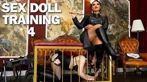 I am fully dressed in leather, while Lilla Grace is naked. She has been fucked, she has learnt the sex positions, and sh