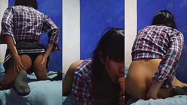 Este femboy le encanta tener un dildo en el culo