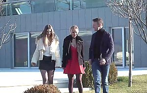 Threesome: big boobs and butts boned, Stella Cox, Lara Onyx