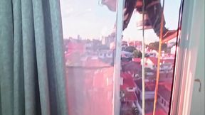 Penetrating my stepdaughter'_s ass when suddenly a window cleaner appears and catches us having sex. She got very nervous but got too excited and we continued fucking. Casual voyeur moment. Stepdad opens the curtains so the cleaner can see how they fu