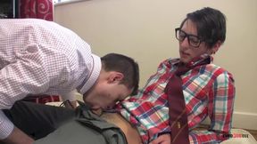 EuroBoyXXX Simeon Fletcher And Kyle Dickson Get Geeky In Bareback Riding Fun