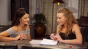 Tiny Tina And Angel Emily - French Oral With Lesbian Tutor