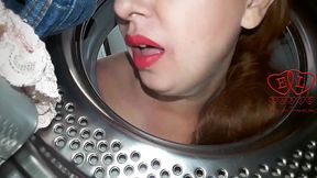 Domination in laundry. Housewife fucked in the washing machine. The maid washes her panties. The stranger fucked the maid in the laundry. ELDARIO FULL