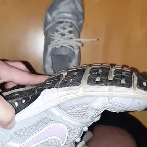 Her Nike Sneakers Well Treated (cummed)