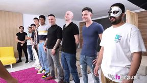 Lana takes it rough with a wild 9-man gangbang!