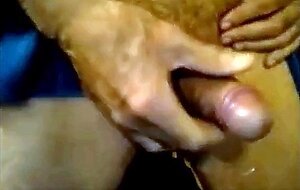 Amateur Bear Grandpa Cums with Toy