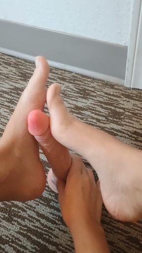 Dildo Footjob