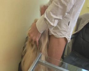 Spanked blonde French babe gets her ass drilled hard