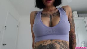 milf gamer with hentai tattoos model on top fucking and grinding hard