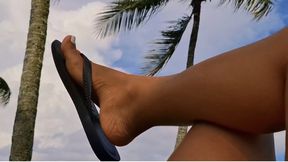 InPublic: Flip Flop Dangling | Feet Tease| Multiple Angles