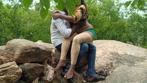 Outdoor sitting Fuck with step sister