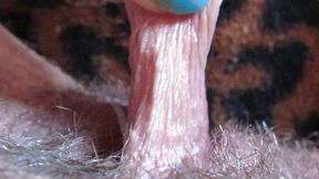 Hard big clitoris in extreme close up