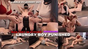 Man Feet Locked in Stocks | 2 Asian Girls Tickle Punishment | Laundry Boy Punishment (36 Min)