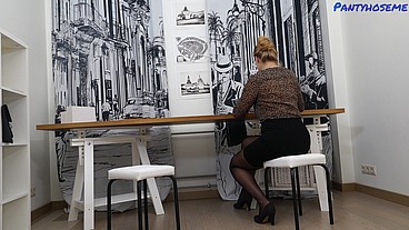 Boss Lady Fucks One Of Her Construction Workers In Her Office
