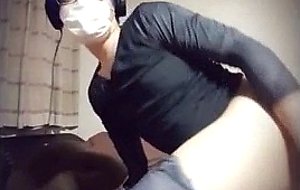 Cute japanese cd with thick cum