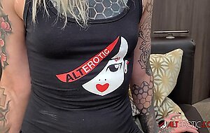 Nayomi sharp, giving a bj before tattooing hersel