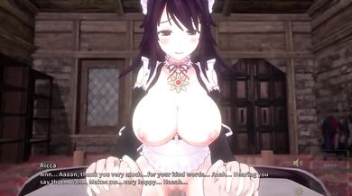 Holy Knight Goes Undercover on a Mission but Gets Destroyed Becoming a Slutty Maid Cowgirl Creampie
