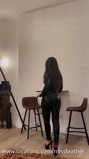 Whip teasing (you will be on your knees)