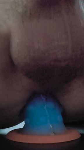 Huge Colorful Butt Plug & Stroking Extreme Stretching and Hot Masturbation!